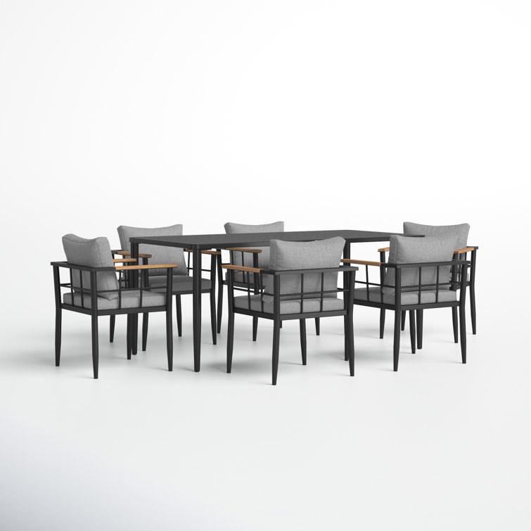 Appel outdoor 7 piece 2025 dining set with cushions